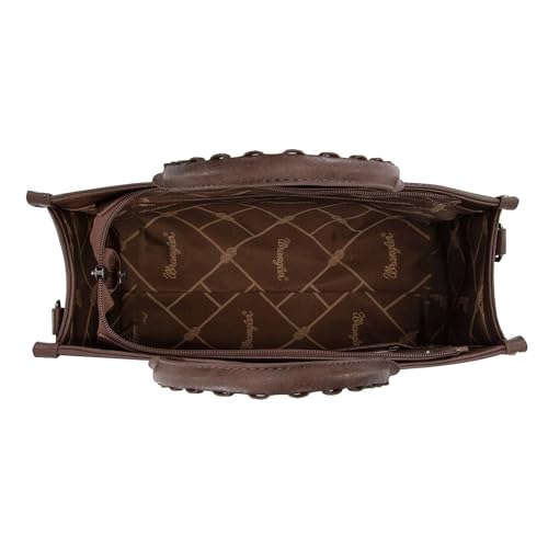 Montana West Wrangler Animal Print Tote Bag for Women Western Purse Boho Top Handle Satchel Handbag - color: Leo Coffee