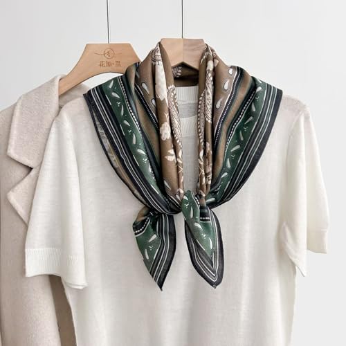 K-Elewon Women Medium Square Scarf Head Scarf Neck Scarf Hair Scarf Head Sleeping Wraps Bandana Scarfs for Women - color: V25
