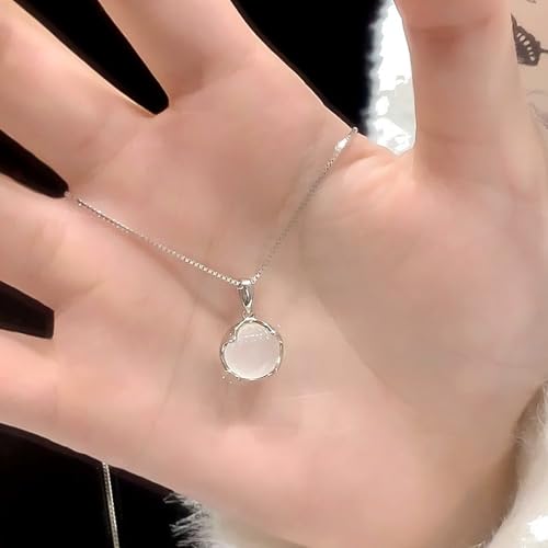 Gold Necklaces for Women Gifts - 14K Gold Plated Necklace for Women Necklaces for Her Tiny Fashion Jewelry for Teens，for Women Friends Jewelry Gifts，Necklace Gold Jewelry Birthday Gifts - style: White Jade Marrow Pendant Necklace