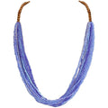 Coiris Chunky Statement Necklaces for Women Boho Multi Long Layered Strand Beaded Necklace for Women Handmade Crystal Beach Jewelry Gift - color: Royal Blue