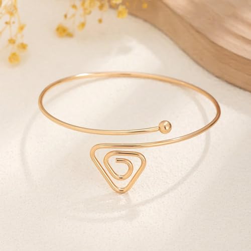 Long tiantian Gold Arm Cuff Upper for Women Bangle Bracelets Upper Arm Cuff Bracelet Trendy Armband Beach Jewelry Trendy Stuff Gifts - color: C8:gold Arm Cuff
