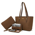 Purses And Wallets Set For Women Work Tote Satchel Handbags Shoulder Bag Top Handle Totes Purse With Matching Wallet - color: A55-3pcs/Set Brown