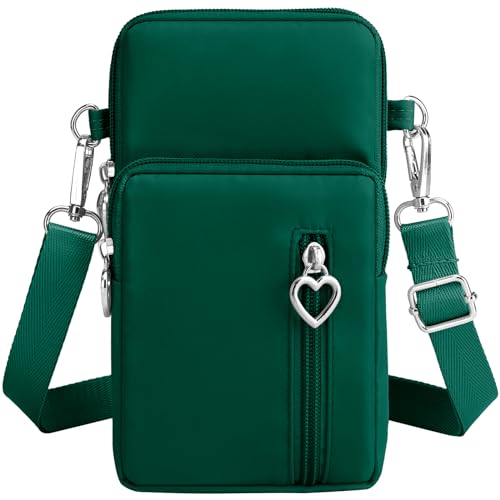 BIAOTIE Lightweight Small Crossbody bags Cell Phone Purses Travel Pouch Shoulder Bag for Women - color: Dark Green