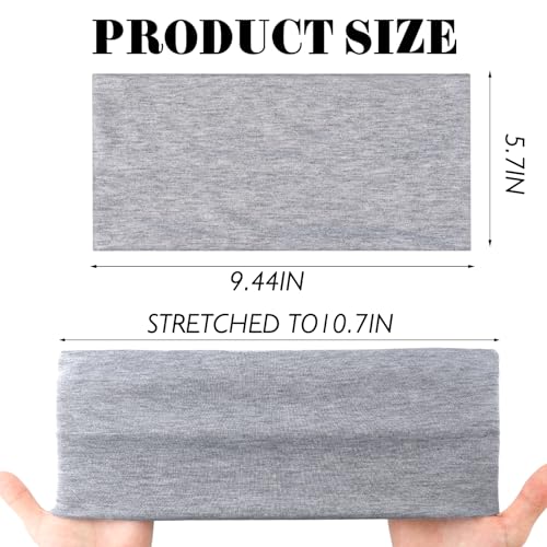 Zkptops 7Pcs Headbands for Women Girls Extra Wide Non Slip Sport Mixed Colors Headbands Fashion Elastic Soft Fabri Hair Band for Wash Face Daily Workout Yoga Running Sweat Absorbent Head Accessories - color: HM 7PCS Dark Colorful