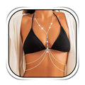 YONAMIX Silver Body Chain Rhinestone Bra Chains Jewelry for Women