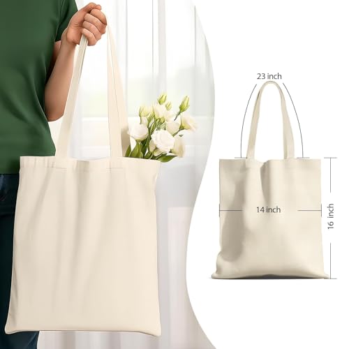 1 Pack Premium Canvas Reusable Tote Gift Bags,Made of Natural Canvas with Handle,Work,DIY,Shopping(Natural) - color: A5-nature 10 Oz