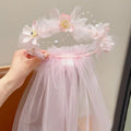 Artificial Flower Crown Headband for Women Girls – Boho Floral Wreath Halo for Weddings, Photoshoots, Festivals, Birthdays, and Costume Parties (Pink Peach Blossom, Adjustable) - color: Pink Peach Blossom