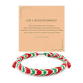 Iran Bracelet for Men Women Country Flag Color Wrist Wrap Bracelet Boho Green White and Red Patriotic String Thread Bracelets Iranian Protection and Lucky Jewelry Accessories - color: A3:Iran Bracelet