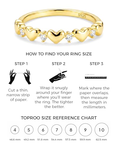 Cross Ring 14K Gold Plated 925 Silver with CZ, Stackable Rings - color: Love 14K Gold, size: 6