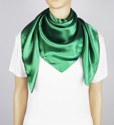 vabovin Satin Head Scarf for Women Solid Color, 35×35 in | Silk Feel Neckerchief, Hair Scarf, Fashion Bandana, Headscarf, Headband, Hair Wrap Sleeping, Daily Fashion Styling - color: 239 Mint Green