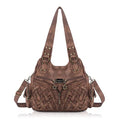 Angel Barcelo Purses for Women Large Shoulder Bag Soft Hobo Bags for Women - color: Brown