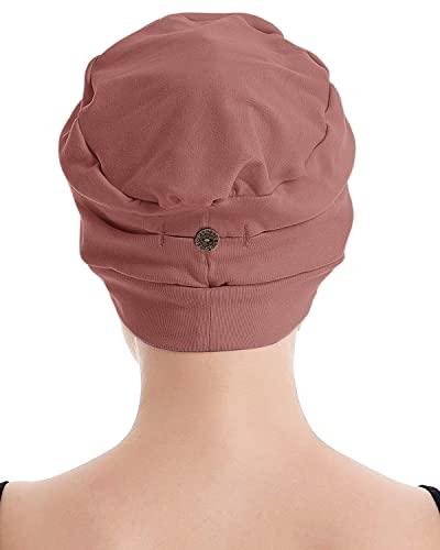 osvyo Cotton Chemo Turbans for Women Cancer Hairloss hat - Cotton Lightweight Headwear Sealed Packaging - color: Cotton Sand Brown