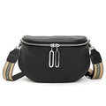 Fanny Pack Crossbody Bags For Women Genuine Leather Fashion Shoulder Handbag Belt Bag Waist Purse (Black01) - color: Black01