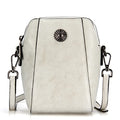 Genuine Leather Small Crossbody Bags for Women | Lightweight Shoulder Purse, Designer Handbag with Adjustable Strap, Casual Travel Everyday Bag - color: White
