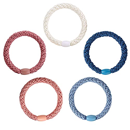 Hair Ties for Girls Women, Funtopia 30 Pcs Elastics Hair Bands Ponytail Holders for Thick Hair, No Damage No Crease Hair Elastics 3.Multicolor - color: 3.Multicolor