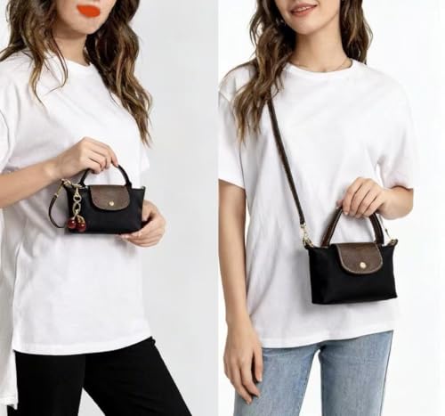 Dreubea Womens Chic Mini Bag Convertible Crossbody & Top-Handle Handbag for Everyday Elegance - color: Black