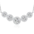 Moissanite Necklace for Women, 1.7-7.6 Carat Heart Necklace Engraved 'I LOVE YOU' Gift for Wife, Wedding Anniversary Birthday Gifts for Women, Jewelry Gifts for Her Wife Mom Girlfriend Lady - style: Halo Moissanite-4.6 Carats