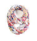 Scarfand's Romantic Rose Prints & Floral Patterns Lightweight Infinity Fashion Scarves Wraps - color: Bouquet Rose Ivory