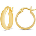 Amazon Essentials 14K Gold or Sterling Silver Plated Polished Dome Hoop - color: Yellow Gold, size: 15 mm