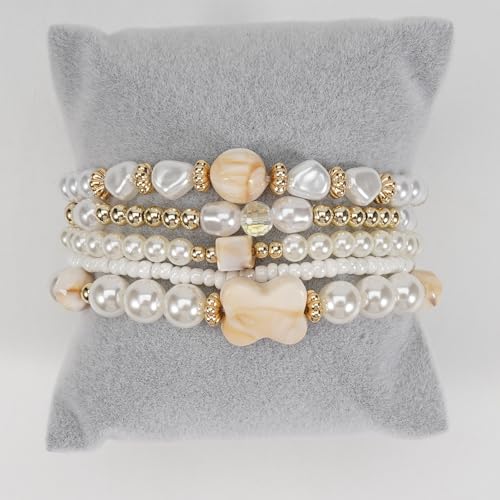 Bohemia Bracelets for Women Vintage Stackable Beads Bracelets Charm Stretch Beach Jewelry - color: Color 35