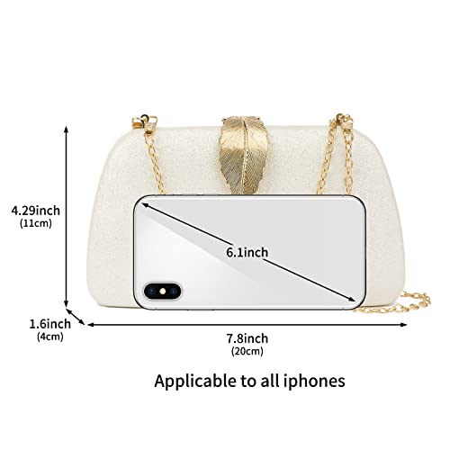 Women Clutch Bag Evening bag Fringed Evening Handbag,Lady Party Wedding Clutch Purse Chain Shoulder Cross Body Bag - color: Silver1