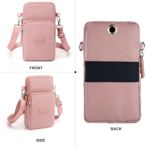 JANKS Small Crossbody Bags for Women Mini Cell Phone Purses Handbag Shoulder Bag - color: E-pink