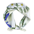 Women's Small 21 inch 100% Silk Scarf Bandana for Head Neck Hair | 100% Mulberry Silk Lightweight Designs Gift-Ready Packaging For Hair Fashion 21"x21" Printed - color: 206white Green