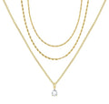 ORAZIO Gold Necklaces for Women,Layered Gold Necklace,14K Gold Plated Pendant Necklaces,Simple Choker Necklaces Set, Dainty Gold Chain Necklaces,Trendy Gold Stacked Jewelry Gifts for Women - color: 3Pcs/Wave & Twist & CZ