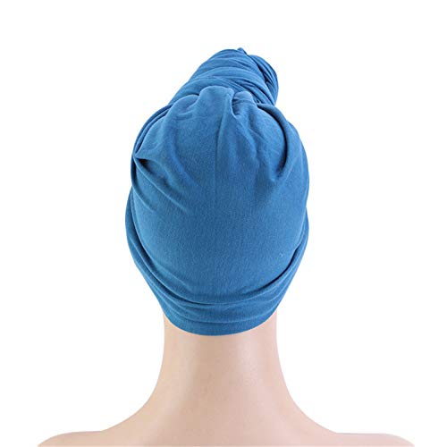 Qianmome Womens Big Flower Turban Beanie Elegant Cap Head Wrap Stretch Long Hair Scarf Headscarf - color: 4pieces-26-style 1