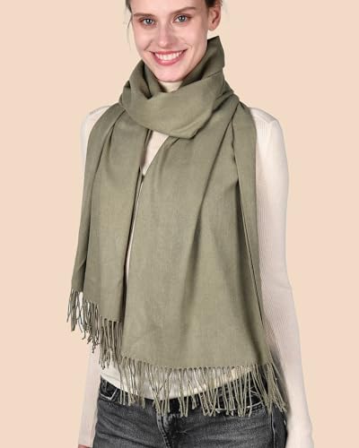 FURTALK Pashmina Shawl Wraps for Women Evening Dresses Blanket Scarves Fashion Scarf Wedding Gifts - color: Green