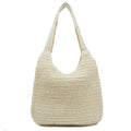 Aphoraeny Straw Beach Bag Buckets Totes Handbag Shoulder Tote Bag Straw Purse Summer Purse Women Summer Handbag - color: C-beige