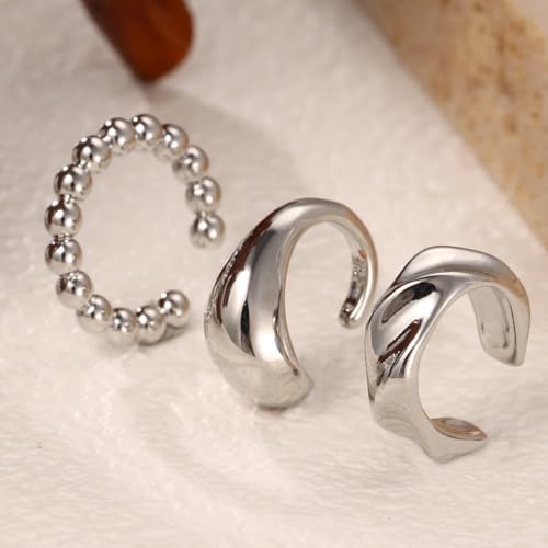 3Pcs Ear Cuffs Non Piercing for Women，14K Gold Plated Hypoallergenic Cuff Earrings Trendy clip Earrings for Women Cartilage Gold Jewelry Gift - color: SL-Ear Cuffs CZ-C
