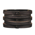 GelConnie Punk Leather Cuff Bracelet Adjustable Straps Wrap Bracelets Arm Armor Cuff Gothic Leather Wristbands for Men, Women - color: MLPB097-Brown