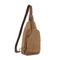 Glacier Canvas Concealed Carry Sling Bag Crossbody Backpack Purse for Men Women | Concealed Carry - color: Brown
