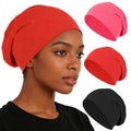 Bohend Bohemian Beanie Hats Headwear Cap Stretch Non Slip Bandanas Sleep Turbans Hats for Women Men Close top Head Covering - style: Pure Color Style