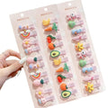 28 PCS Cute Hair Clips Fashion Girls Hair Accessories Flower Fruit Colorful Rainbow Candy Dessert Lovely Animal Barrettes Set Non-slip Metal Snap Pins for Girls Kids Teens Toddlers (Style C) - color: Style C