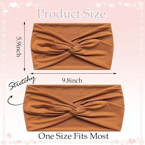 4 Pack Boho Bandana Headbands for Women Cute Wide Headband Leopard Knotted Turban Head Bands Hair Wraps Solid Color Head Scarf Bandana Hairband Scarf Headband For Women’s Hair Accessories - color: Style 138