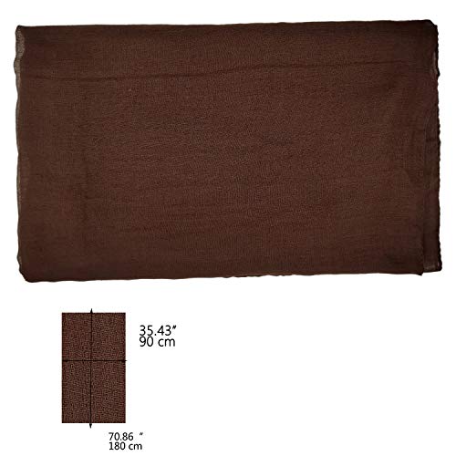 woogwin Women's Cotton Scarves Lady Light Soft Fashion Solid Scarf Wrap Shawl - color: Coffee