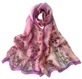 MINIDORA Lightweight Scarves for Women Elegant Floral Pattern Scarf Shawls Sunscreen Head Shawls - color: Style 92-pink