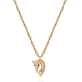 Fettero Animal Necklaces for Women 14K Gold Plated Charm Snake Necklace Elephant Bird Cat Butterfly Pendant Cute Dainty Necklace Jewelry - style: Giraffe