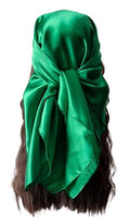 vabovin Satin Head Scarf for Women Solid Color, 35×35 in | Silk Feel Neckerchief, Hair Scarf, Fashion Bandana, Headscarf, Headband, Hair Wrap Sleeping, Daily Fashion Styling - color: 239 Mint Green