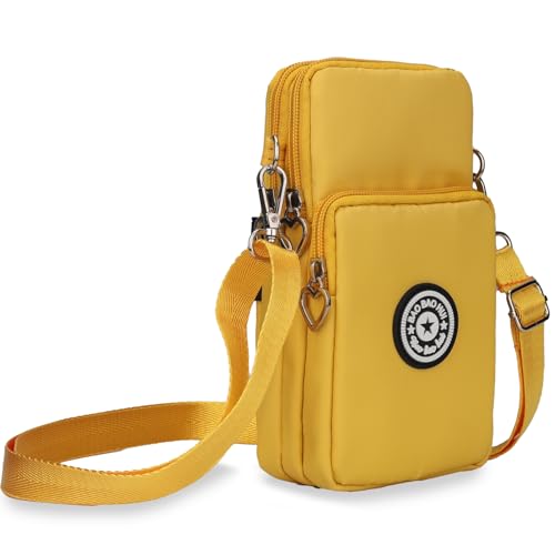 JANKS Small Crossbody Bags for Women Mini Cell Phone Purses Handbag Shoulder Bag - color: 01 Yellow