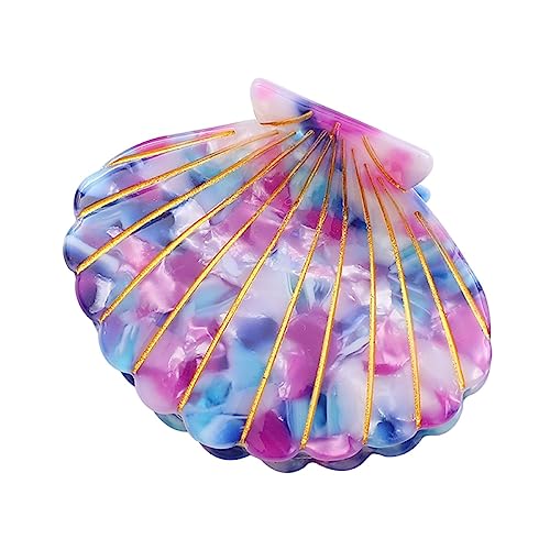 Shell Claw Clip,Acetate Hair Clips,Small Hair Clips for Women,Marble Purple - color: Marble Purple
