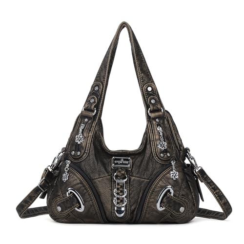 Angelkiss Hobo Purses and handbags for Women Satchel Handbag Women Purses Large Daily Shoulder Bags | Purses - color: 801bronze