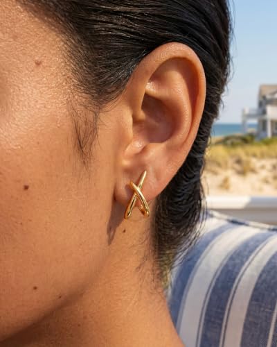 Gold Earrings for Women Trendy,14K Gold Stud Earrings Dainty Earrings Simple Minimalist Gold Earrings Hypoallergenic Earring for Women Gifts - color: Sloane & Gold
