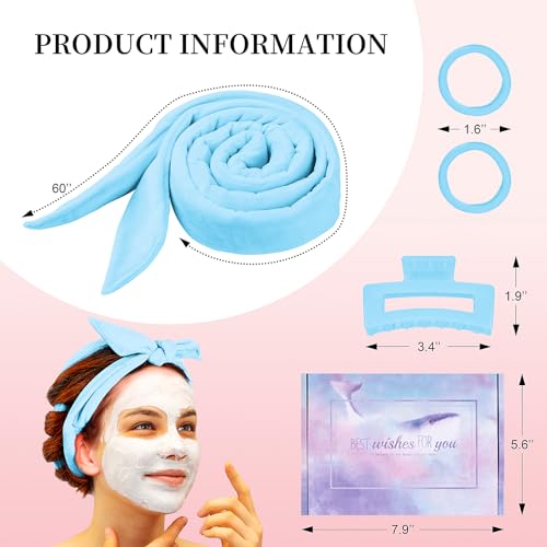Heatless Curling Rod Headband, Upgraded 60" Extra Long Heatless Curls Headband Soft Hair Curlers to Sleep In Hair Rollers No Heat Curls (Blue) - color: Blue
