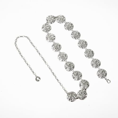 Luvatar Fashion Metal Waist Chain Belt Blouse Dress Sweater Chain Belt… - color: Silver-F66