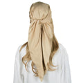 RIIQIICHY 35 Inch Head Scarf for Women Hair Scarf Like Silk Scarf Square Scarf Bandanas for Women - color: Dark Beige
