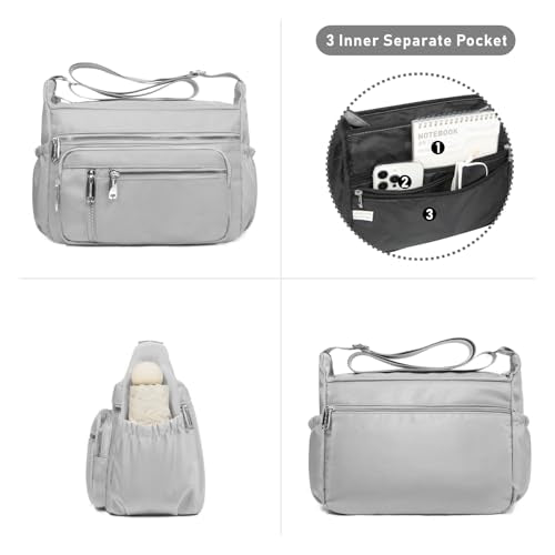 NPBAG Crossbody Bag for Women, Shoulder Purse Handbag Messenger Bag, Trendy Pocketbooks, Waterproof and Multi-Pockets - color: Floral