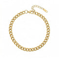 Dainty Ankle Bracelets for Women 18K Gold Plated Satellite Beaded Herringbone Lip Chain Anklets Simple Minimalist Summer Beach Foot Jewelry Christmas Gifts - color: Cuban-Gold